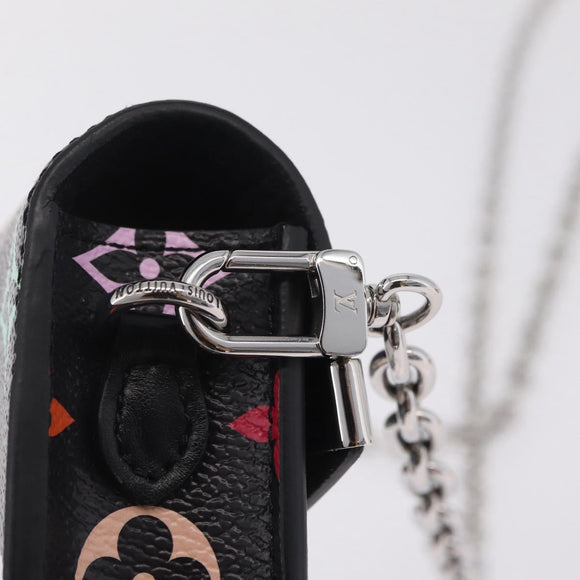 LOUIS VUITTON Multicolor Phone Pouch Metis Pouch Black M14098 LV Auth 210208SAM