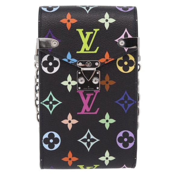 LOUIS VUITTON Multicolor Phone Pouch Metis Pouch Black M14098 LV Auth 210208SAM