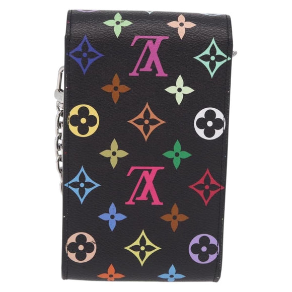 LOUIS VUITTON Multicolor Phone Pouch Metis Pouch Black M14098 LV Auth 210208SAM