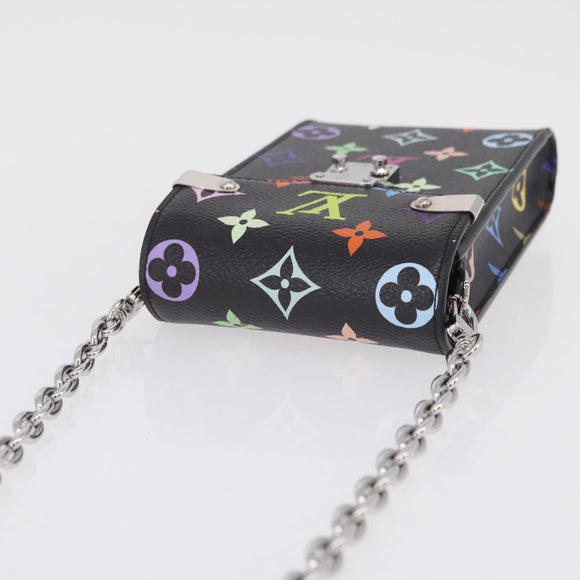 LOUIS VUITTON Multicolor Phone Pouch Metis Pouch Black M14098 LV Auth 210208SAM