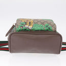 GUCCI GG Supreme Web Sherry Line Backpack PVC Beige Gold 427042 Auth 210218A-12