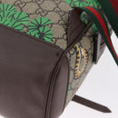 GUCCI GG Supreme Web Sherry Line Backpack PVC Beige Gold 427042 Auth 210218A-16