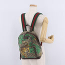 GUCCI GG Supreme Web Sherry Line Backpack PVC Beige Gold 427042 Auth 210218A-27