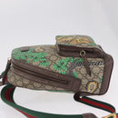 GUCCI GG Supreme Web Sherry Line Backpack PVC Beige Gold 427042 Auth 210218A-5