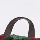 GUCCI GG Supreme Web Sherry Line Backpack PVC Beige Gold 427042 Auth 210218A-8