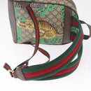 GUCCI GG Supreme Web Sherry Line Backpack PVC Beige Gold 427042 Auth 210218A-9