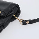 Miu Miu Matelasse Shoulder Bag Leather Black Gold Auth 210219V-10