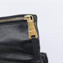 Miu Miu Matelasse Shoulder Bag Leather Black Gold Auth 210219V-20