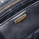 Miu Miu Matelasse Shoulder Bag Leather Black Gold Auth 210219V-22