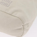 Miu Miu Purse Hand Bag Canvas Ivory Gold Auth 210220A-12
