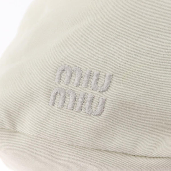 Miu Miu Purse Hand Bag Canvas Ivory Gold Auth 210220A
