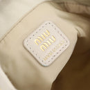 Miu Miu Purse Hand Bag Canvas Ivory Gold Auth 210220A-18