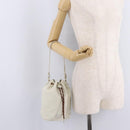 Miu Miu Purse Hand Bag Canvas Ivory Gold Auth 210220A-22