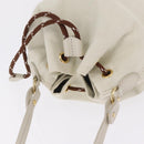 Miu Miu Purse Hand Bag Canvas Ivory Gold Auth 210220A-7