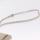 FENDI Zucchino Canvas Mamma Baguette Shoulder Bag Silver Gold Auth 210223-8