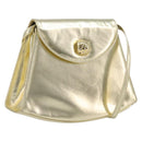 Salvatore Ferragamo Shoulder Bag Leather Gold Auth 210225-1