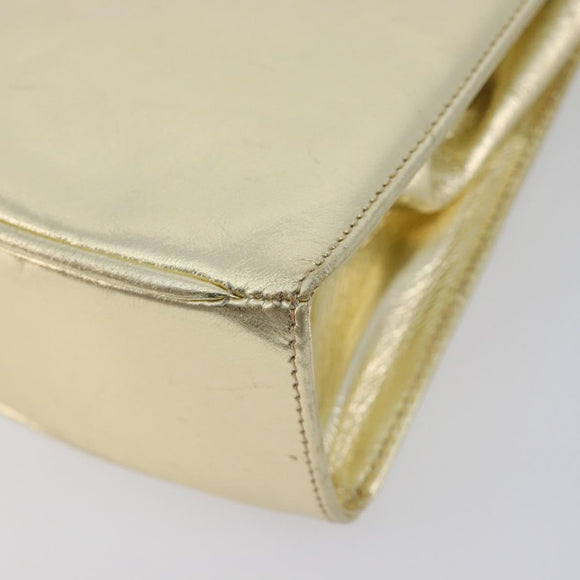 Salvatore Ferragamo Shoulder Bag Leather Gold Auth 210225