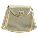 Salvatore Ferragamo Shoulder Bag Leather Gold Auth 210225-2