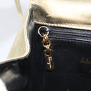 Salvatore Ferragamo Shoulder Bag Leather Gold Auth 210225-22