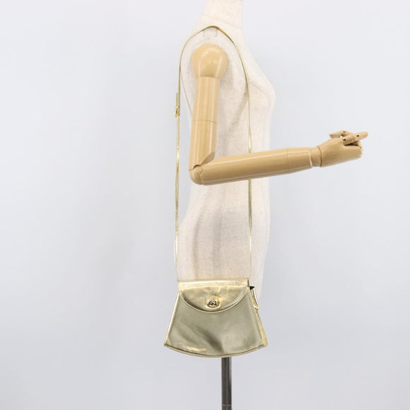 Salvatore Ferragamo Shoulder Bag Leather Gold Auth 210225