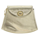 Salvatore Ferragamo Shoulder Bag Leather Gold Auth 210225-3