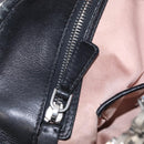 Miu Miu Matelasse Chain Shoulder Bag Leather Black Silver Auth 210230A-24