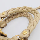 Miu Miu Matelasse Hand Bag Vitellolux 2way Beige Gold Auth 210233A-8