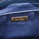 Miu Miu Hand Bag Vitellolux 2way Navy Gold Auth 210235A-17