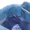 Miu Miu Hand Bag Vitellolux 2way Navy Gold Auth 210235A-19