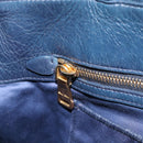 Miu Miu Hand Bag Vitellolux 2way Navy Gold Auth 210235A-21