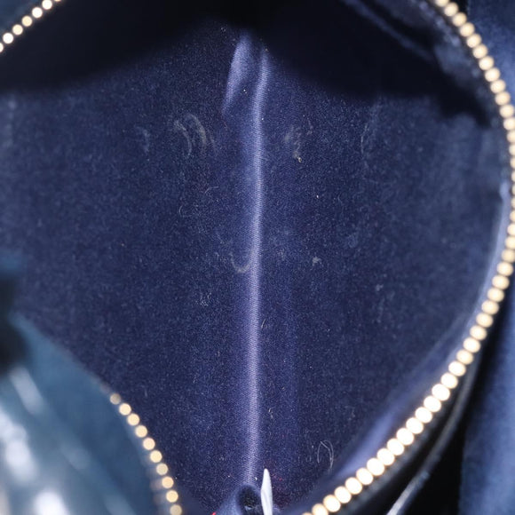 Miu Miu Hand Bag Vitellolux 2way Navy Gold Auth 210235A