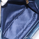 Miu Miu Hand Bag Vitellolux 2way Navy Gold Auth 210235A-25