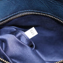 Miu Miu Hand Bag Vitellolux 2way Navy Gold Auth 210235A-27