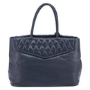 Miu Miu Hand Bag Vitellolux 2way Navy Gold Auth 210235A-3