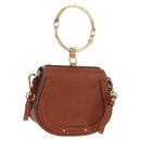 Chloe Nile Hand Bag Leather 2way Brown Gold Auth 210238V-1