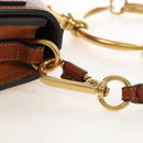 Chloe Nile Hand Bag Leather 2way Brown Gold Auth 210238V-12