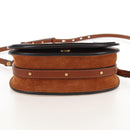 Chloe Nile Hand Bag Leather 2way Brown Gold Auth 210238V-13