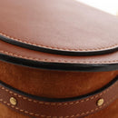 Chloe Nile Hand Bag Leather 2way Brown Gold Auth 210238V-17