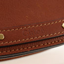 Chloe Nile Hand Bag Leather 2way Brown Gold Auth 210238V-18