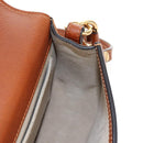 Chloe Nile Hand Bag Leather 2way Brown Gold Auth 210238V-22