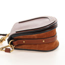 Chloe Nile Hand Bag Leather 2way Brown Gold Auth 210238V-4