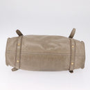 Miu Miu Tote Bag Vitellolux Beige Gold Auth 210240V-10