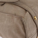 Miu Miu Tote Bag Vitellolux Beige Gold Auth 210240V-11