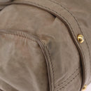 Miu Miu Tote Bag Vitellolux Beige Gold Auth 210240V-13