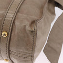 Miu Miu Tote Bag Vitellolux Beige Gold Auth 210240V-14