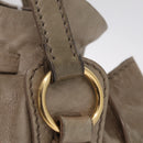 Miu Miu Tote Bag Vitellolux Beige Gold Auth 210240V-16
