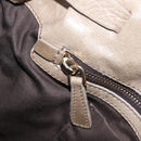 Miu Miu Tote Bag Vitellolux Beige Gold Auth 210240V-21