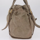 Miu Miu Tote Bag Vitellolux Beige Gold Auth 210240V-4