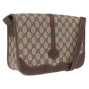 GUCCI GG Supreme Web Sherry Line Bag PVC Beige Gold 001 066 0551 Auth 210241-1