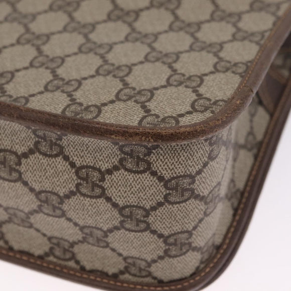 GUCCI GG Supreme Web Sherry Line Bag PVC Beige Gold 001 066 0551 Auth 210241